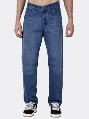 Faded Blue Loose Fit Denim