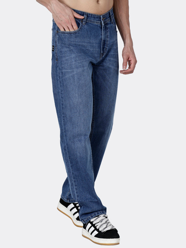 Faded Blue Loose Fit Denim