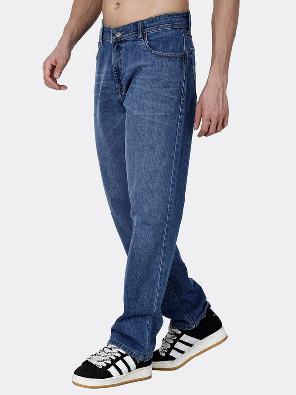 Faded Blue Loose Fit Denim