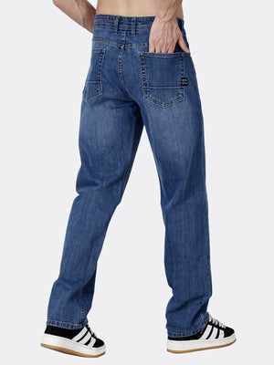 Faded Blue Loose Fit Denim