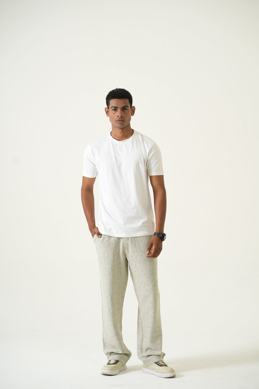 Indigo Affair Beige Comfort Fit Lower