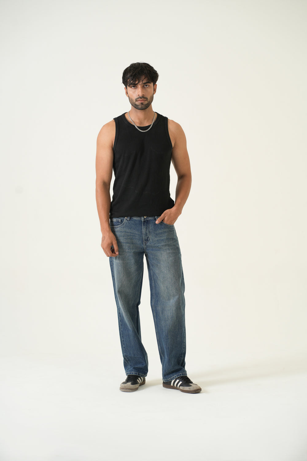 Indigo Affair Tinted Brown Loose Fit Denim