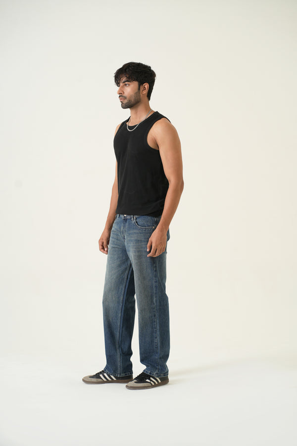 Indigo Affair Tinted Brown Loose Fit Denim