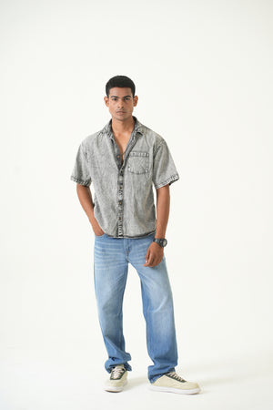 Indigo Affair Indigo Blue Loose Fit Denim