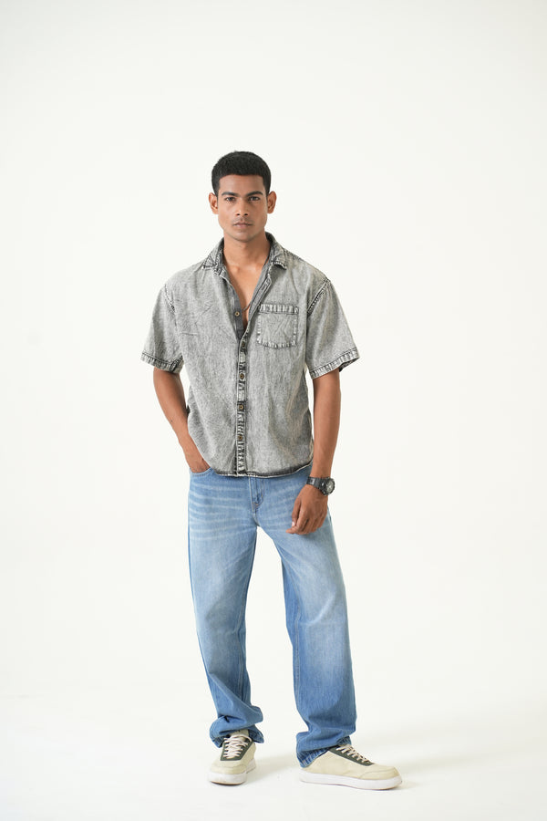 Indigo Affair Indigo Blue Loose Fit Denim