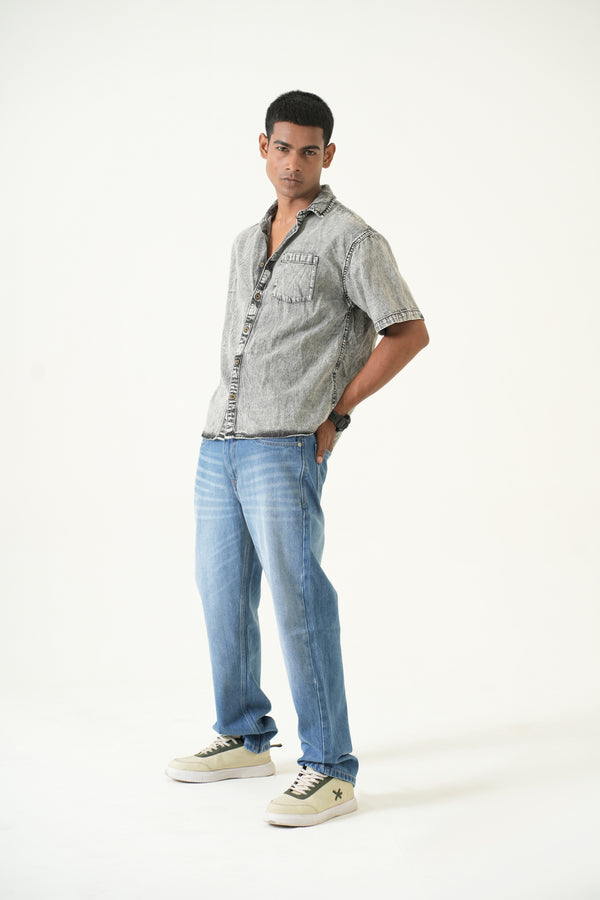 Indigo Affair Indigo Blue Loose Fit Denim