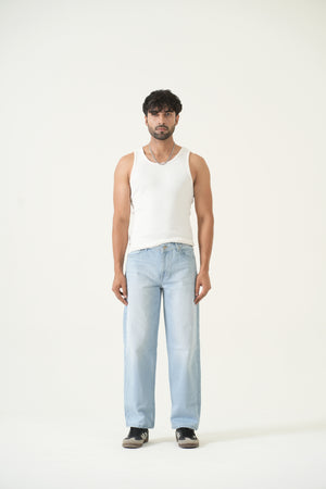 Indigo Affair Ice Wash Loose Fit Denim