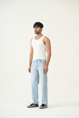 Indigo Affair Ice Wash Loose Fit Denim