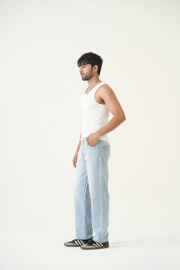 Indigo Affair Ice Wash Loose Fit Denim