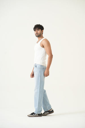 Indigo Affair Ice Wash Loose Fit Denim