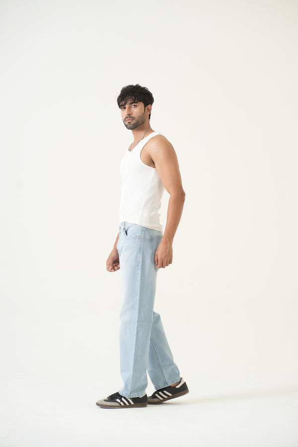 Indigo Affair Ice Wash Loose Fit Denim