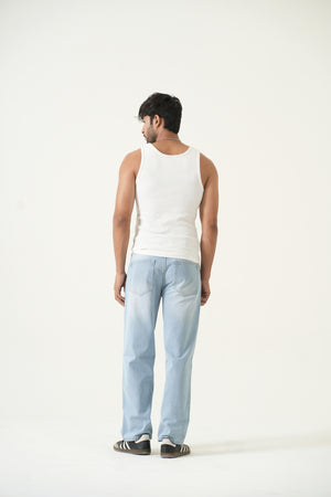 Indigo Affair Ice Wash Loose Fit Denim
