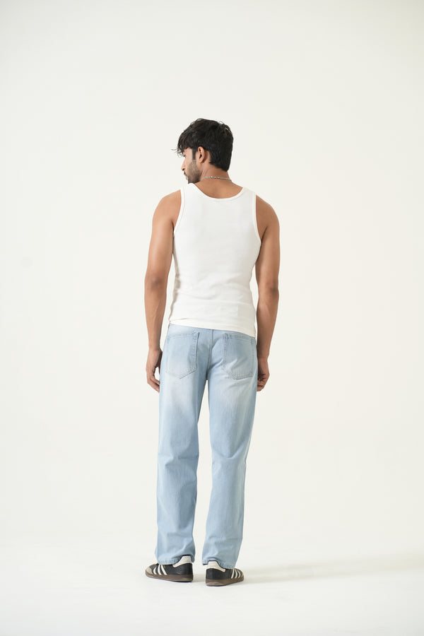 Indigo Affair Ice Wash Loose Fit Denim