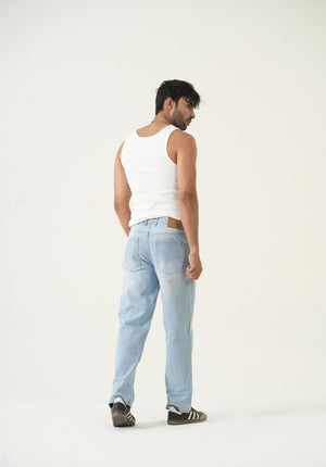 Indigo Affair Ice Wash Loose Fit Denim
