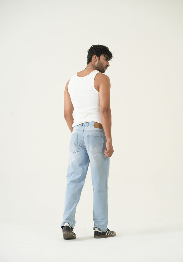 Indigo Affair Ice Wash Loose Fit Denim