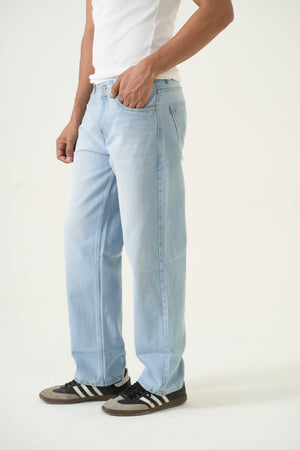 Indigo Affair Ice Wash Loose Fit Denim