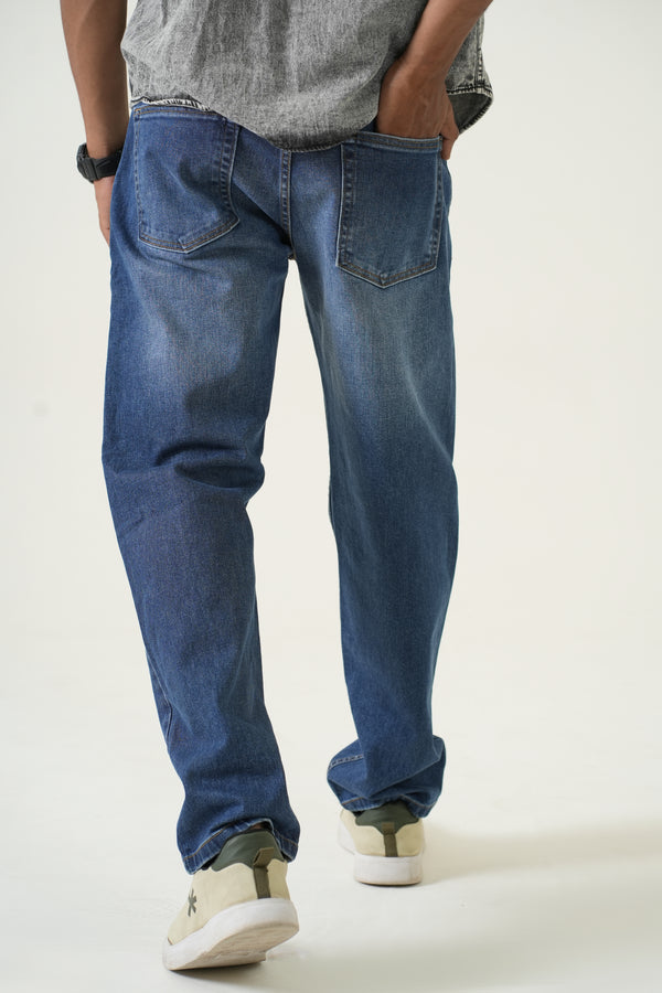 Indigo Affair Tinted Green Loose Fit Denim
