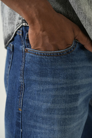 Indigo Affair Tinted Green Loose Fit Denim