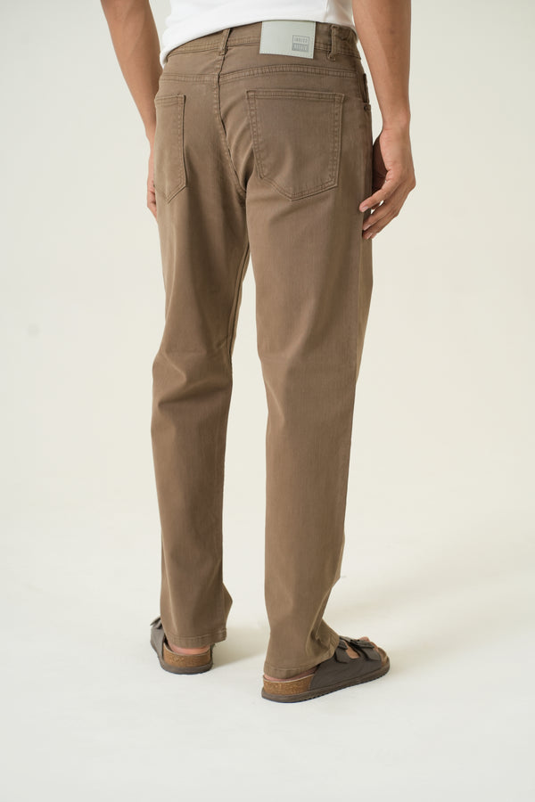 Indigo Affair Brown Straight Fit Denim