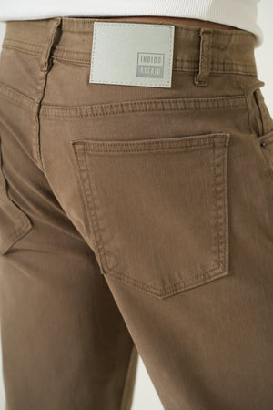 Indigo Affair Brown Straight Fit Denim