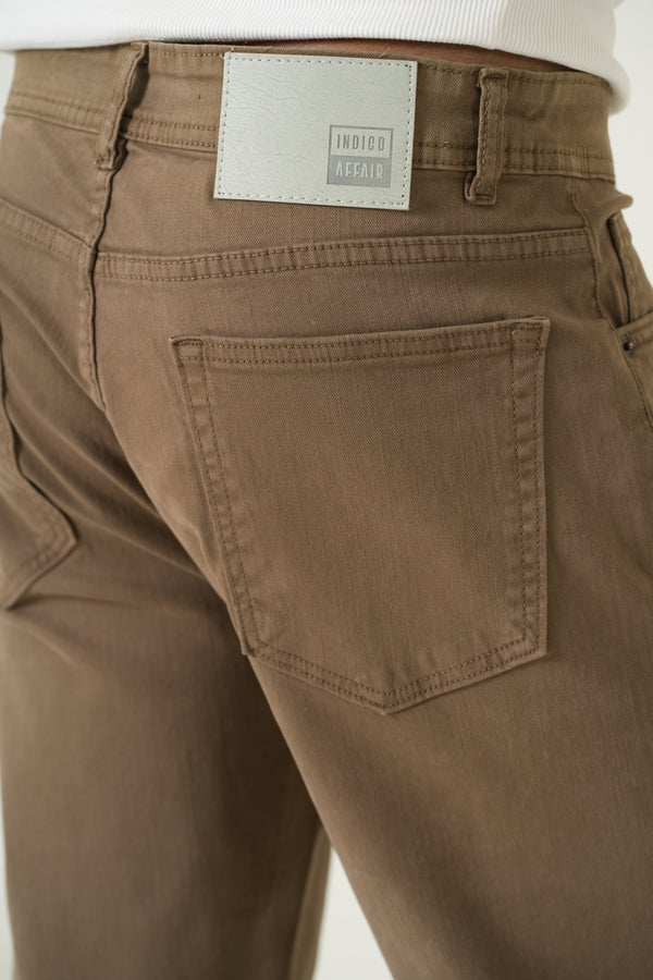 Indigo Affair Brown Straight Fit Denim