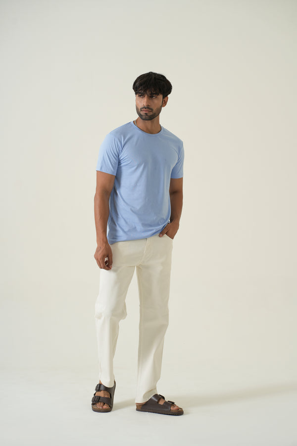 Indigo Affair Off White Straight Fit Denim