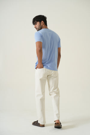 Indigo Affair Off White Straight Fit Denim