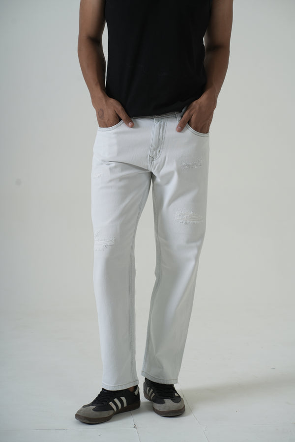 Indigo Affair Super Ice Ripped Comfort Fit Denim