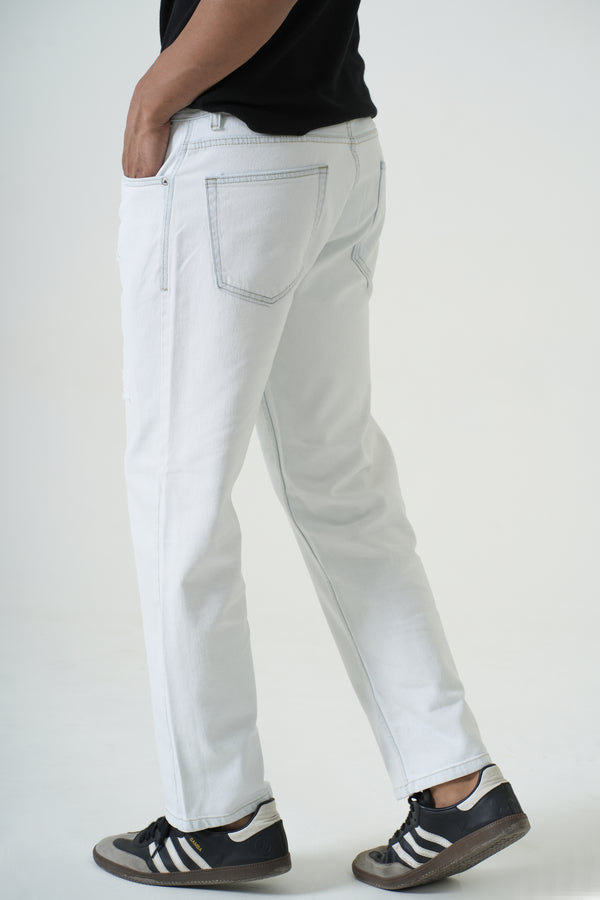 Indigo Affair Super Ice Ripped Comfort Fit Denim