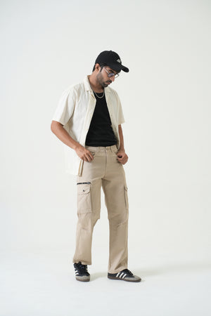 Indigo Affair Desert Drift Loose Fit Cargo Denim