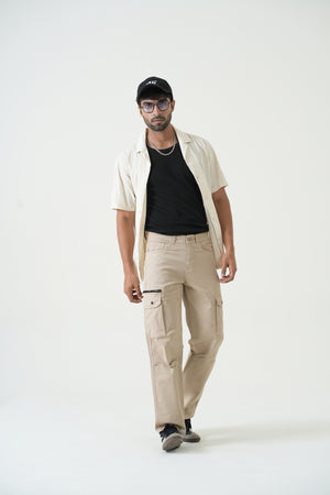 Indigo Affair Desert Drift Loose Fit Cargo Denim