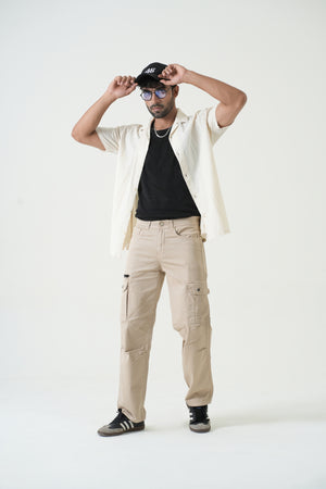 Indigo Affair Desert Drift Loose Fit Cargo Denim