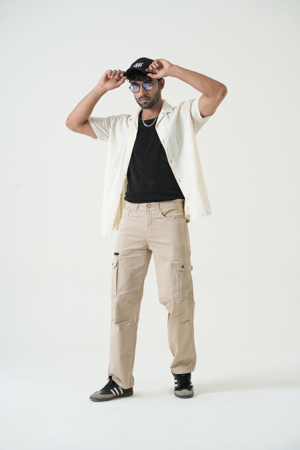 Indigo Affair Desert Drift Loose Fit Cargo Denim