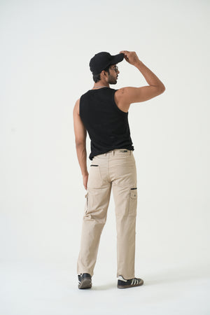 Indigo Affair Desert Drift Loose Fit Cargo Denim