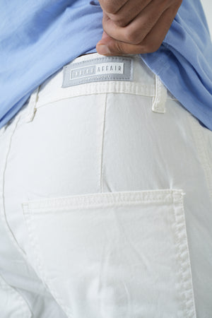 Indigo Affair Whiteout Loose Fit Cargo Denim